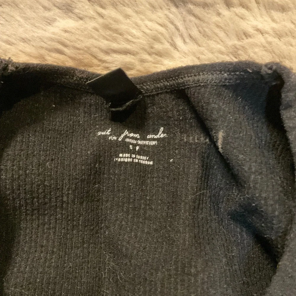 Urban‎ Outfitters Out From Under Size Small Tank Deep V Neck Black Ribbed Womens